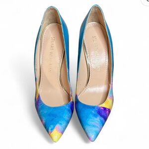 Stuart Weitzman Heist Pump’s Surf Paintball patent leather Sz 6.5